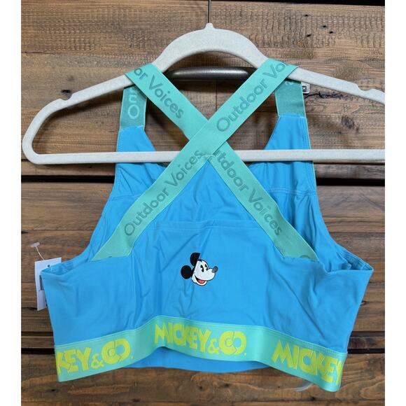 Outdoor Voices Sports Bra Women's Large Disney Mickey Cross Back Limited Edition - Picture 2 of 8